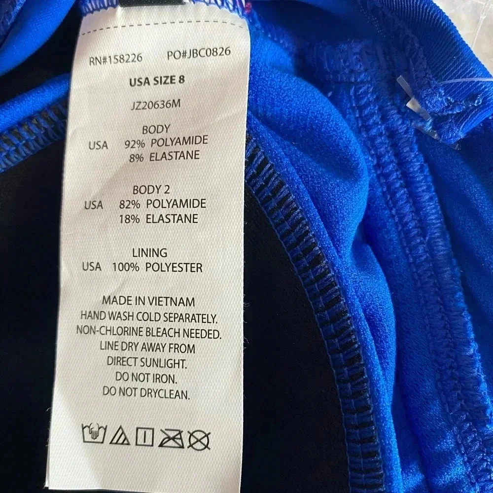 Jantzen Royal Blue One Piece Swimsuit Size 8